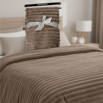 بطانية فاخرة من فرو الأرنب الصناعي