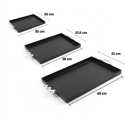 طقم صواني تقديم 3 قطع فاخر