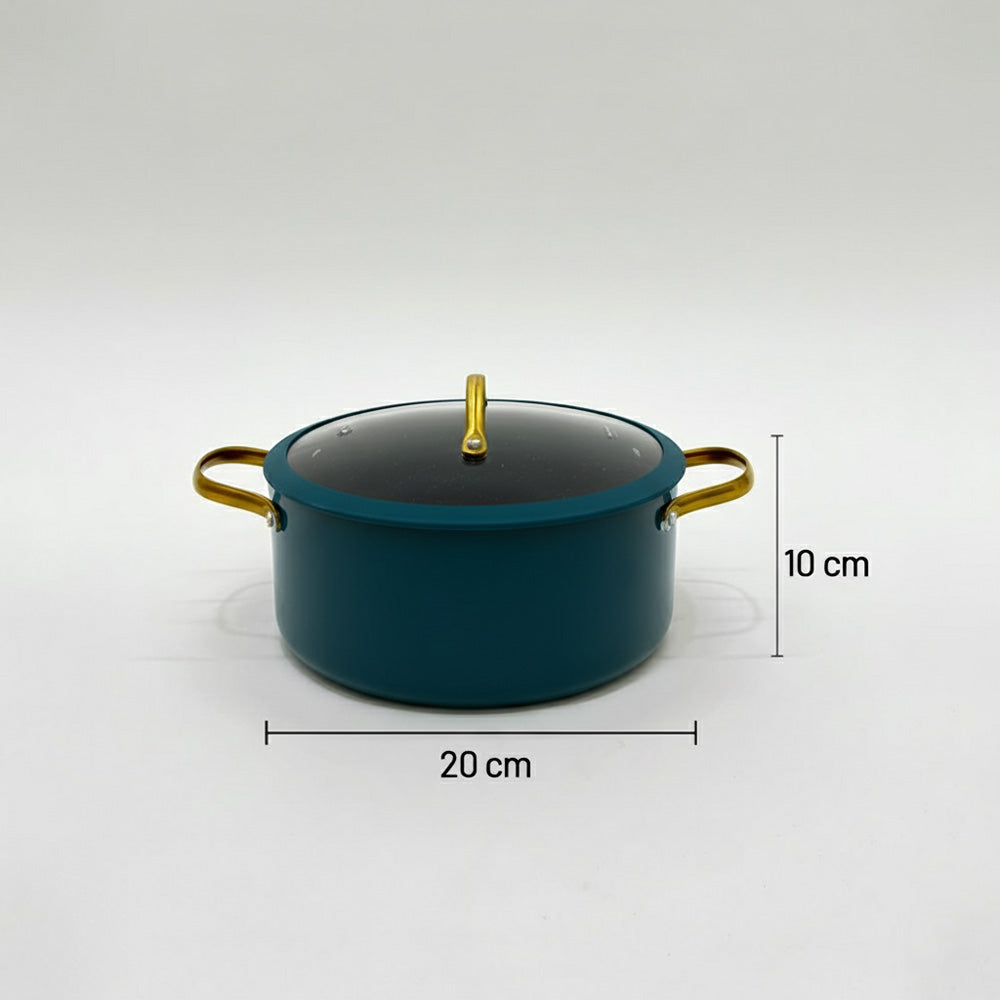 قدر طهي  بغطاء زجاجي