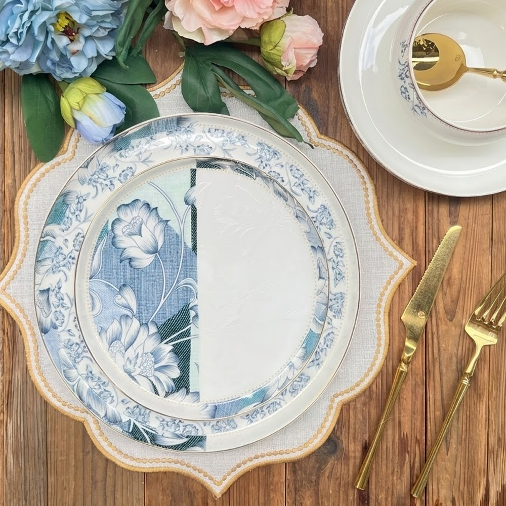 طقم أطباق مائدة فاخر 24 قطعة