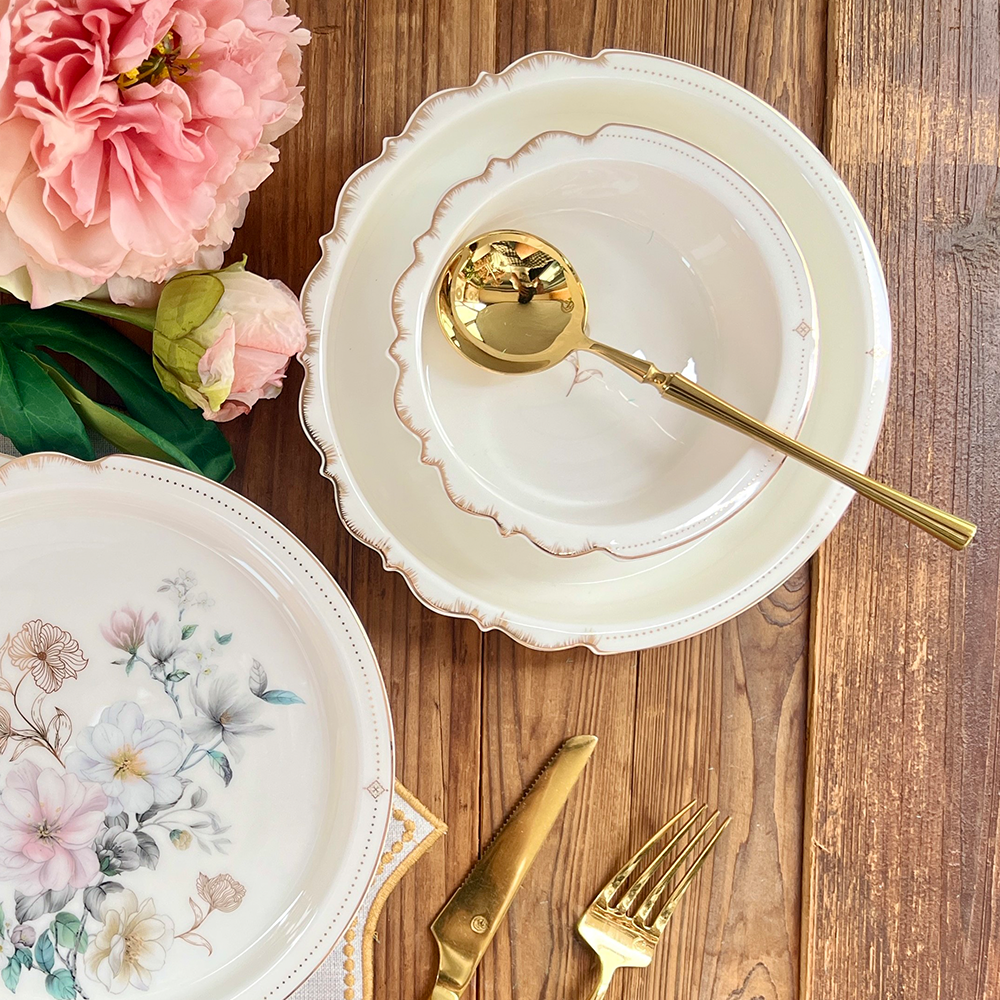 طقم أطباق مائدة فاخر 24 قطعة