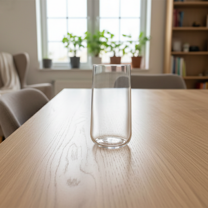 طقم أكواب زجاجية طويلة شفافة