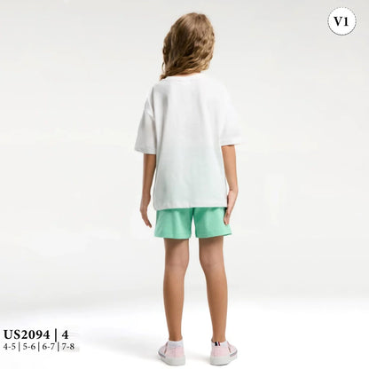 طقم بناتى بطبعة زهرة