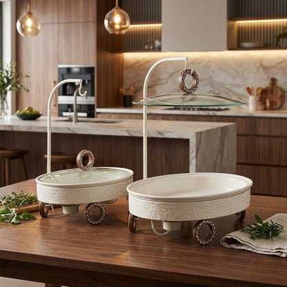 سخان بوفيه بيضاوي بغطاء معلق