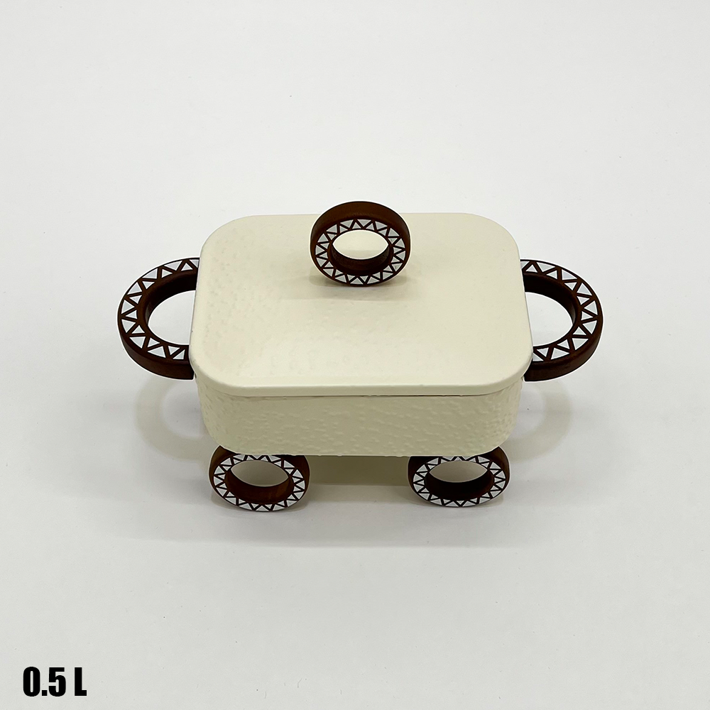 سخان طعام زجاجي مستطيل صغير 0.5 لتر