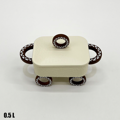 سخان طعام زجاجي مستطيل صغير 0.5 لتر