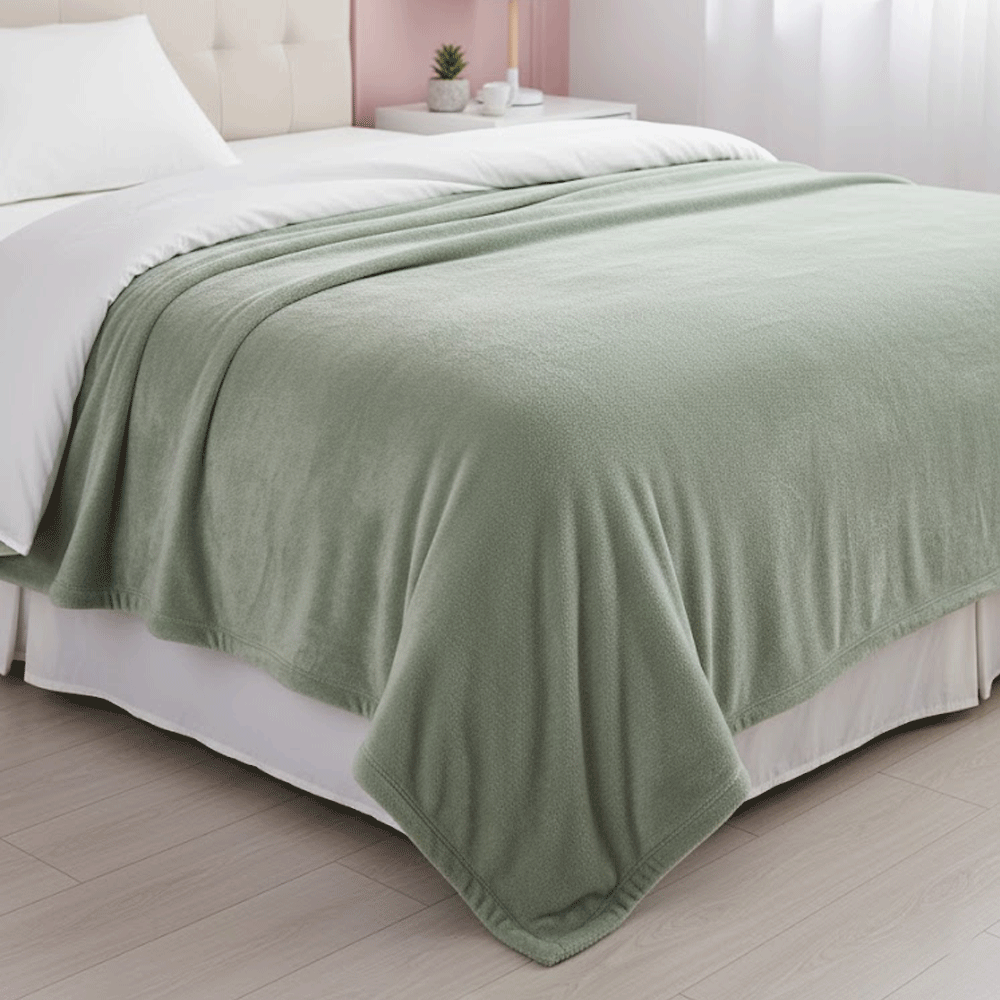 بطانية قطيفة فاخرة ناعمة سادة