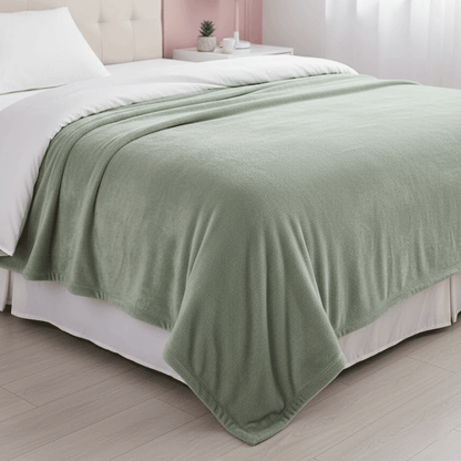 بطانية قطيفة فاخرة ناعمة سادة