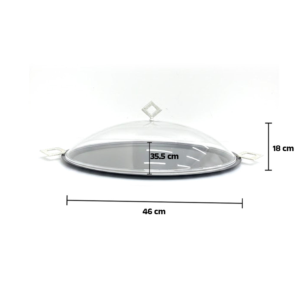 صينية تقديم بغطاء مقبب - كبير