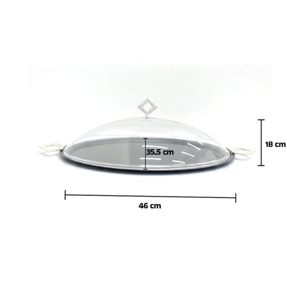 صينية تقديم بغطاء مقبب - كبير