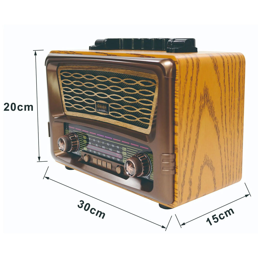 جهاز Meier M-1806bt محمول بثلاث نطاقات AM FM Sw، طقم صوت محمول