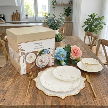 طقم أطباق مائدة فاخر 24 قطعة