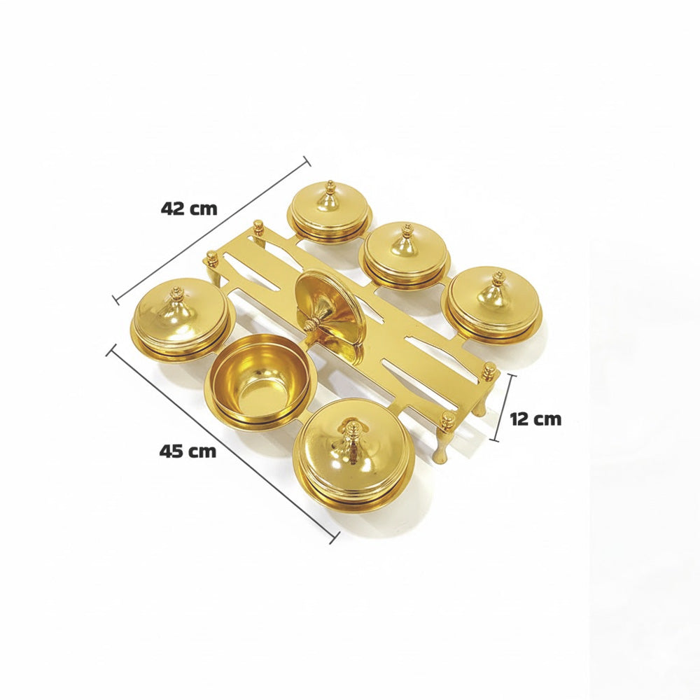 ماعون تقديم من 6 قطع مع حامل