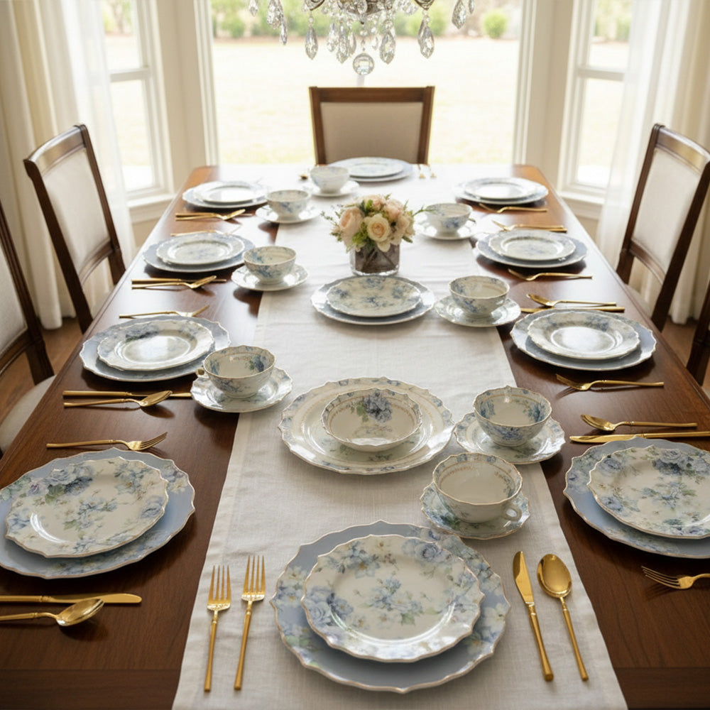 طقم أطباق مائدة فاخر 24 قطعة