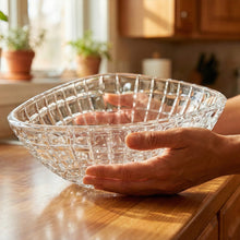 وعاء تقديم زجاجي مقطوع بالكريستال