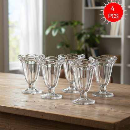 كوب آيس كريم زجاجي كلاسيكي