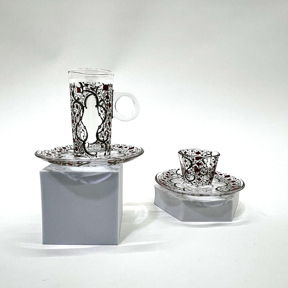 طقم استكانة وفنجان 18قطعة