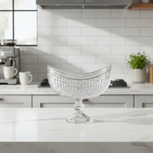 وعاء تقديم مع قاعدة كريستالية - 26 سم