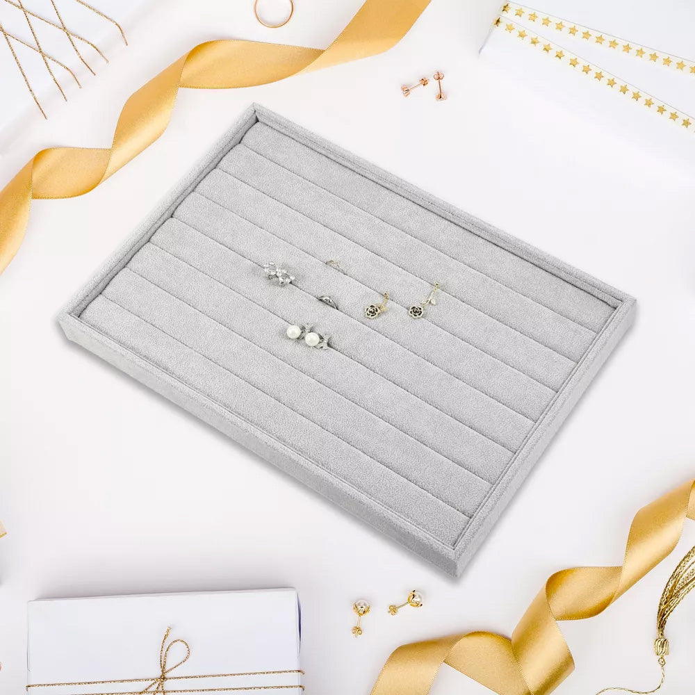 صينية لتنظيم المجوهرات مخمل