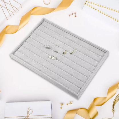 صينية لتنظيم المجوهرات مخمل