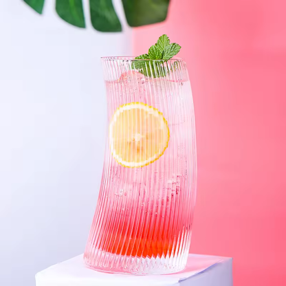 طقم أكواب زجاجية شفافة 4 قطع (500 مل)