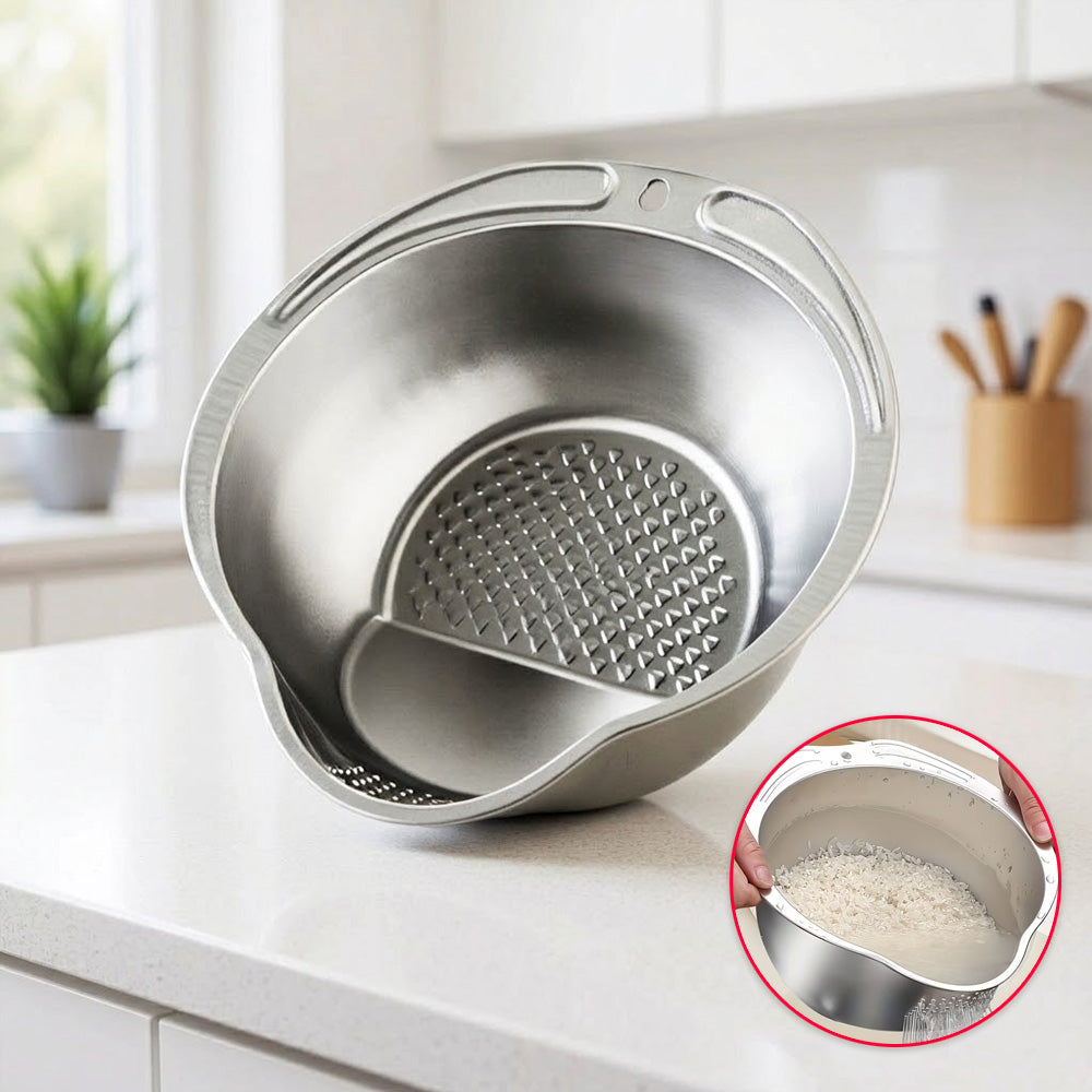 وعاء غسل وتصفية الأرز