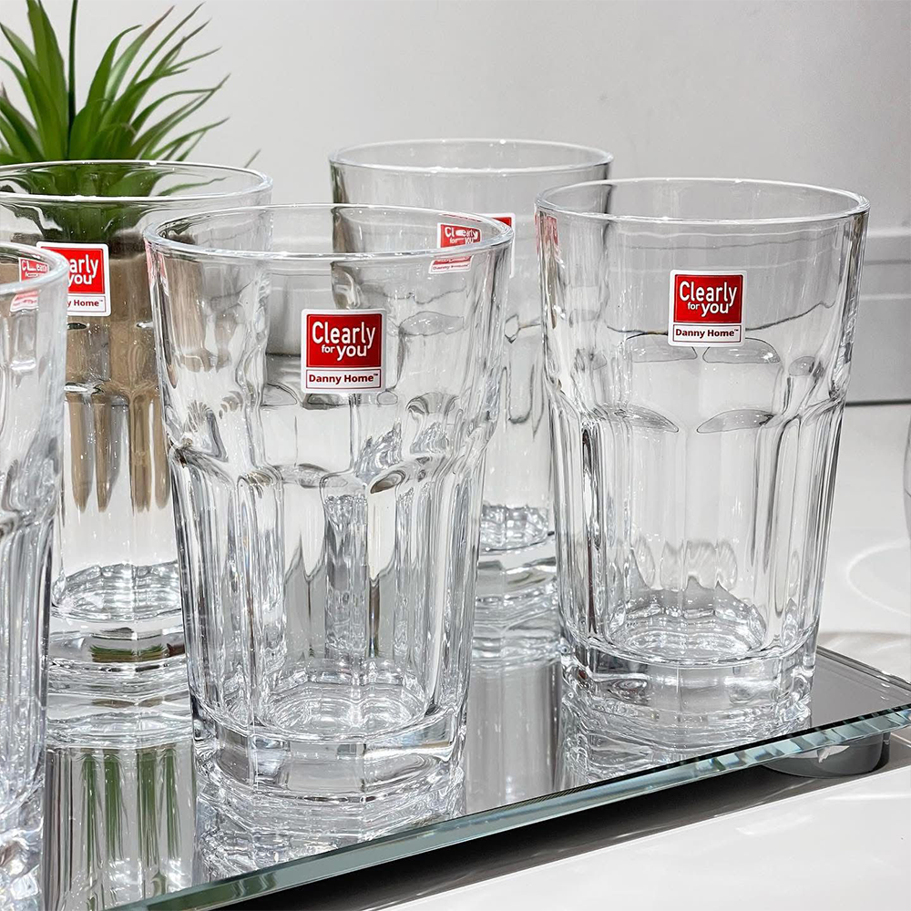 طقم أكواب زجاجية كلاسيكية – 6 قطع (415 مل)