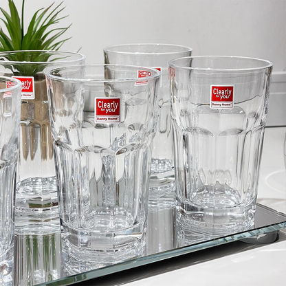 طقم أكواب زجاجية كلاسيكية – 6 قطع (415 مل)