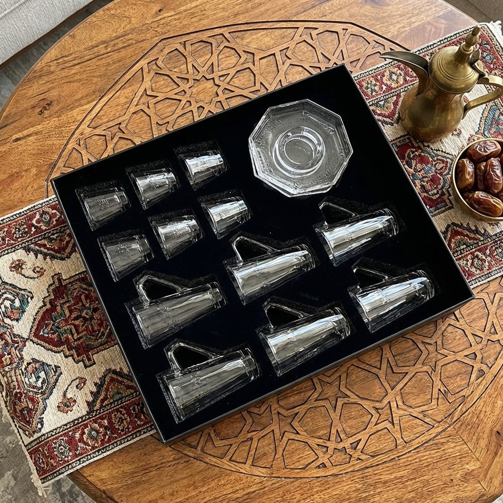 طقم استكانة وفنجان 18قطعة