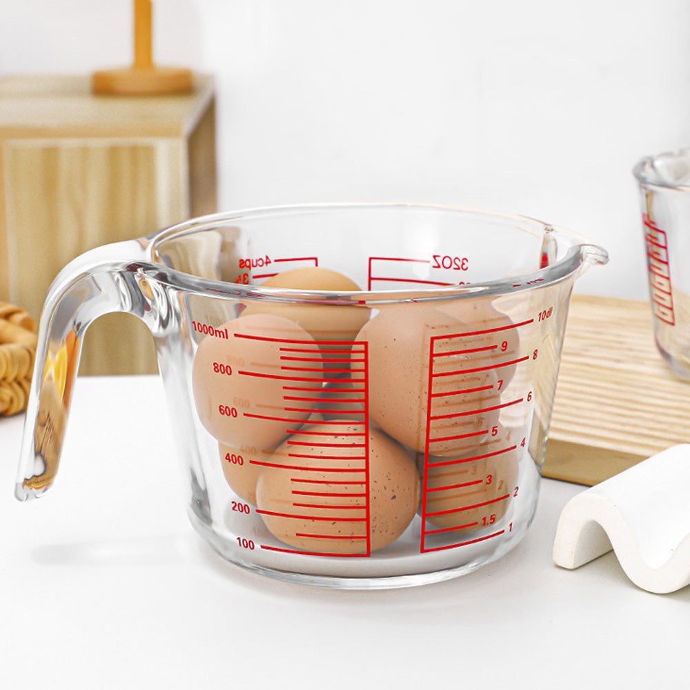 كوب قياس زجاجي مقاوم للحرارة