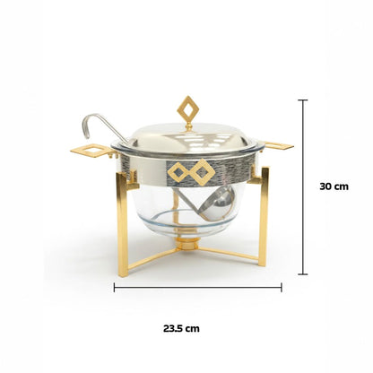 طقم سخان حساء زجاجي