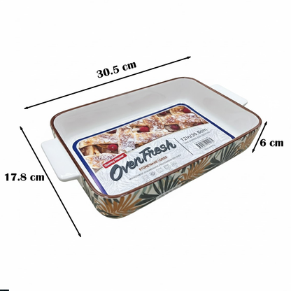 صينية فرن سيراميك مستطيلة