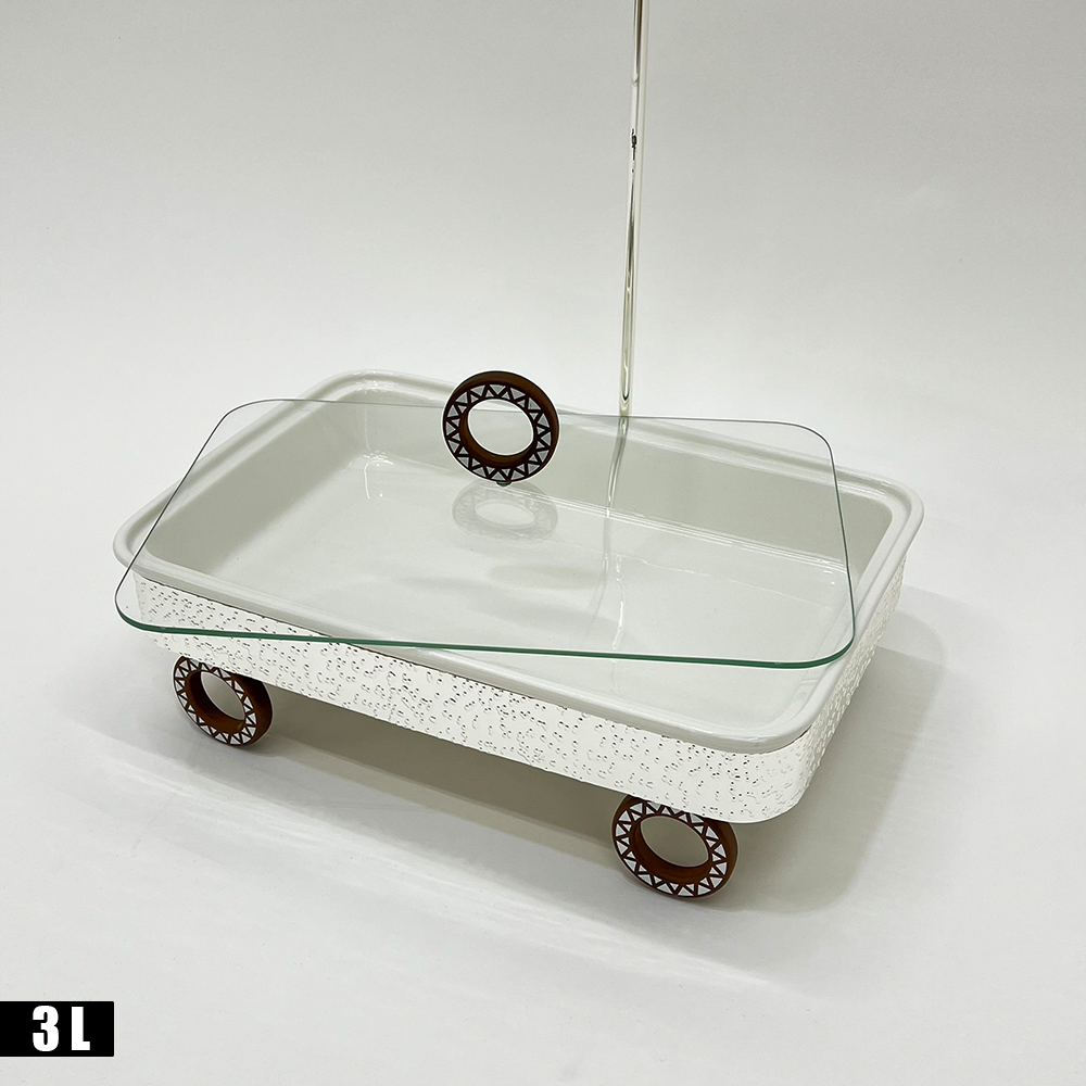 سخان طعام بغطاء زجاجي 3 لتر