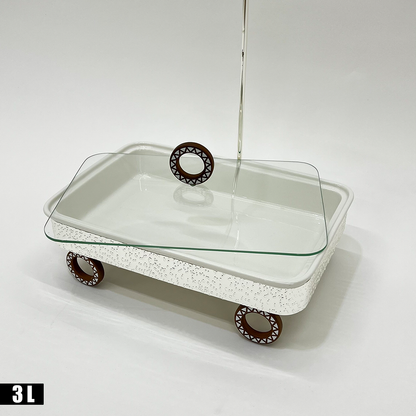 سخان طعام بغطاء زجاجي 3 لتر