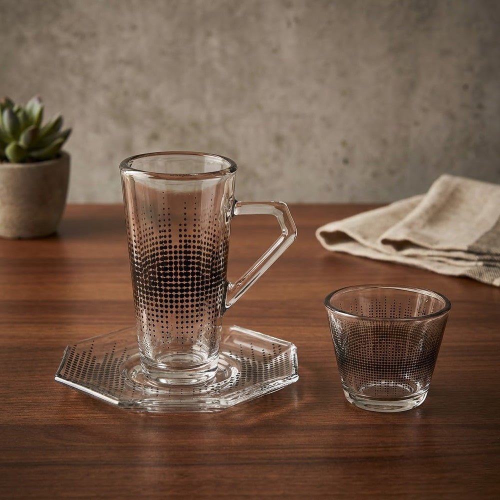 طقم استكانة وفنجان 18قطعة