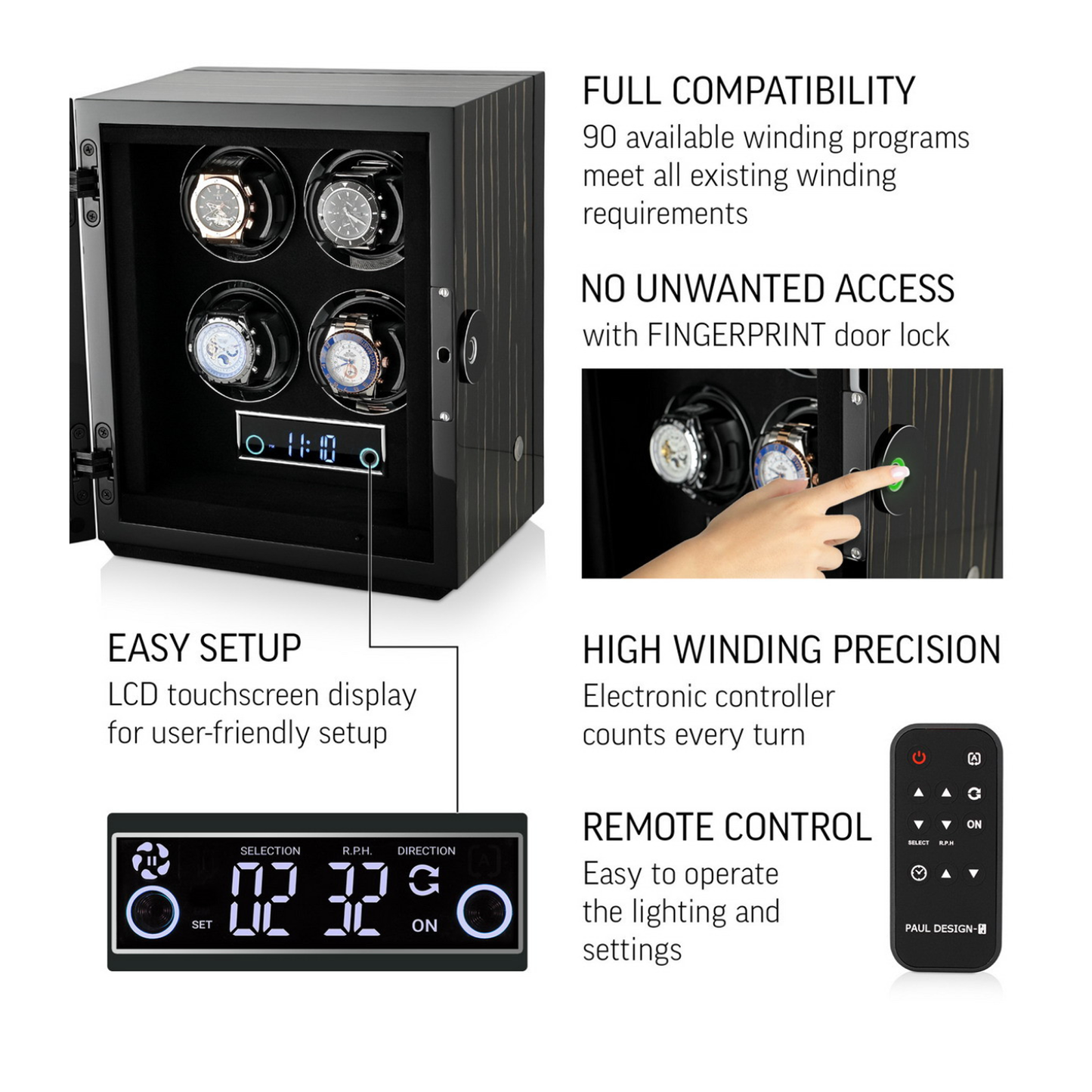 صندوق عرض ودوران الساعات