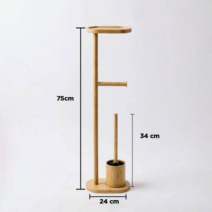 حامل منظم الحمام من الخيزران