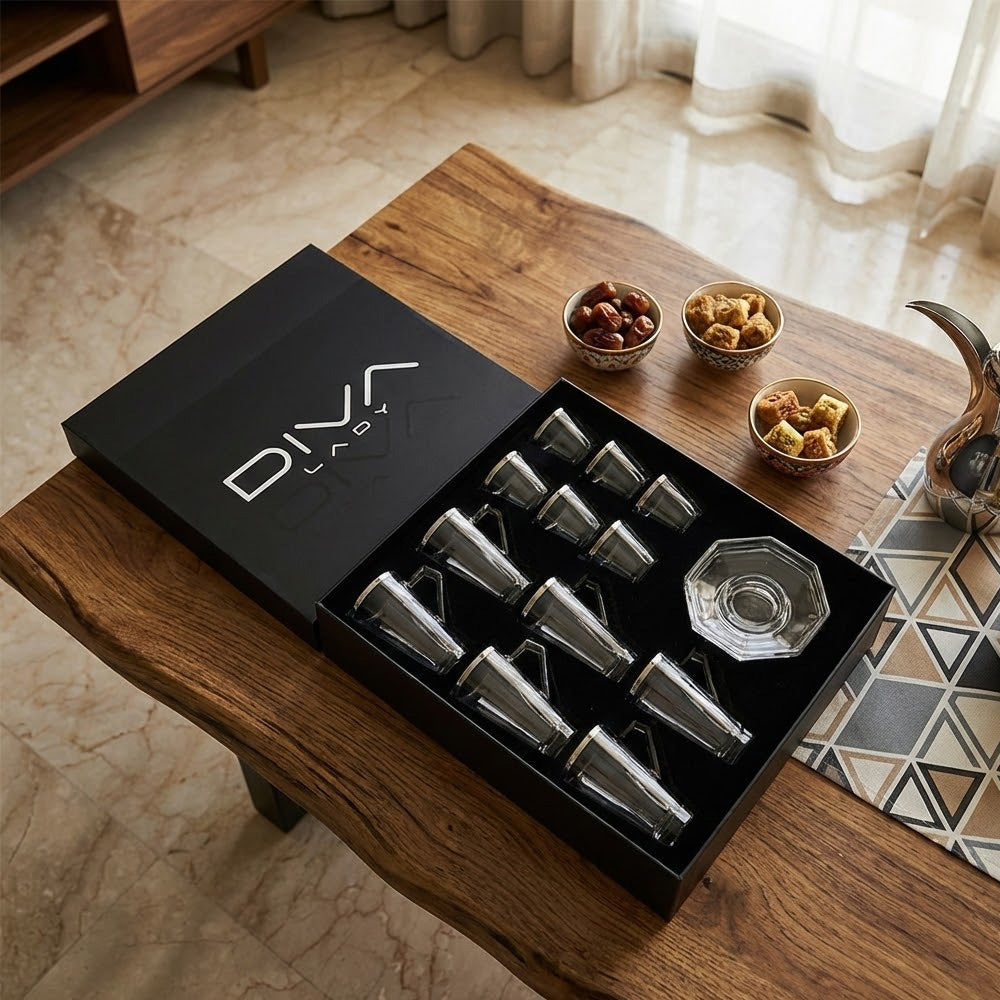 طقم استكانة وفنجان 18قطعة