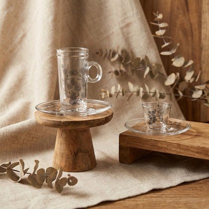 طقم استكانة وفنجان 18 قطعة