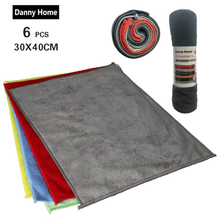 فوط تنظيف مايكروفايبر متعددة الأستخدم 6 قطع