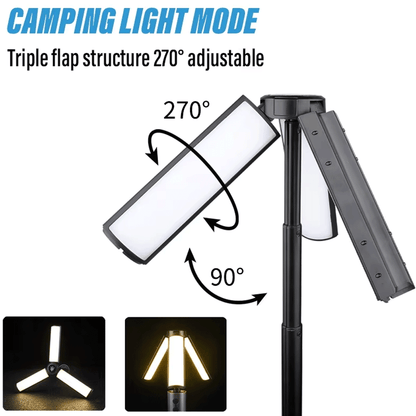 مصباح تخييم يدوي متعدد الوظائف