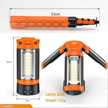 ضوء LED ثلاثي الرؤوس قابل لإعادة الشحن