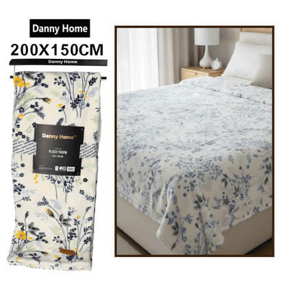 بطانية قطيفة فاخرة ناعمة رسمه الورد