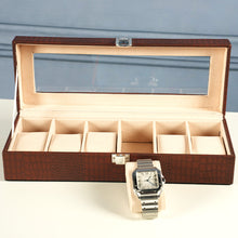 صندوق ساعات جلدي فاخر