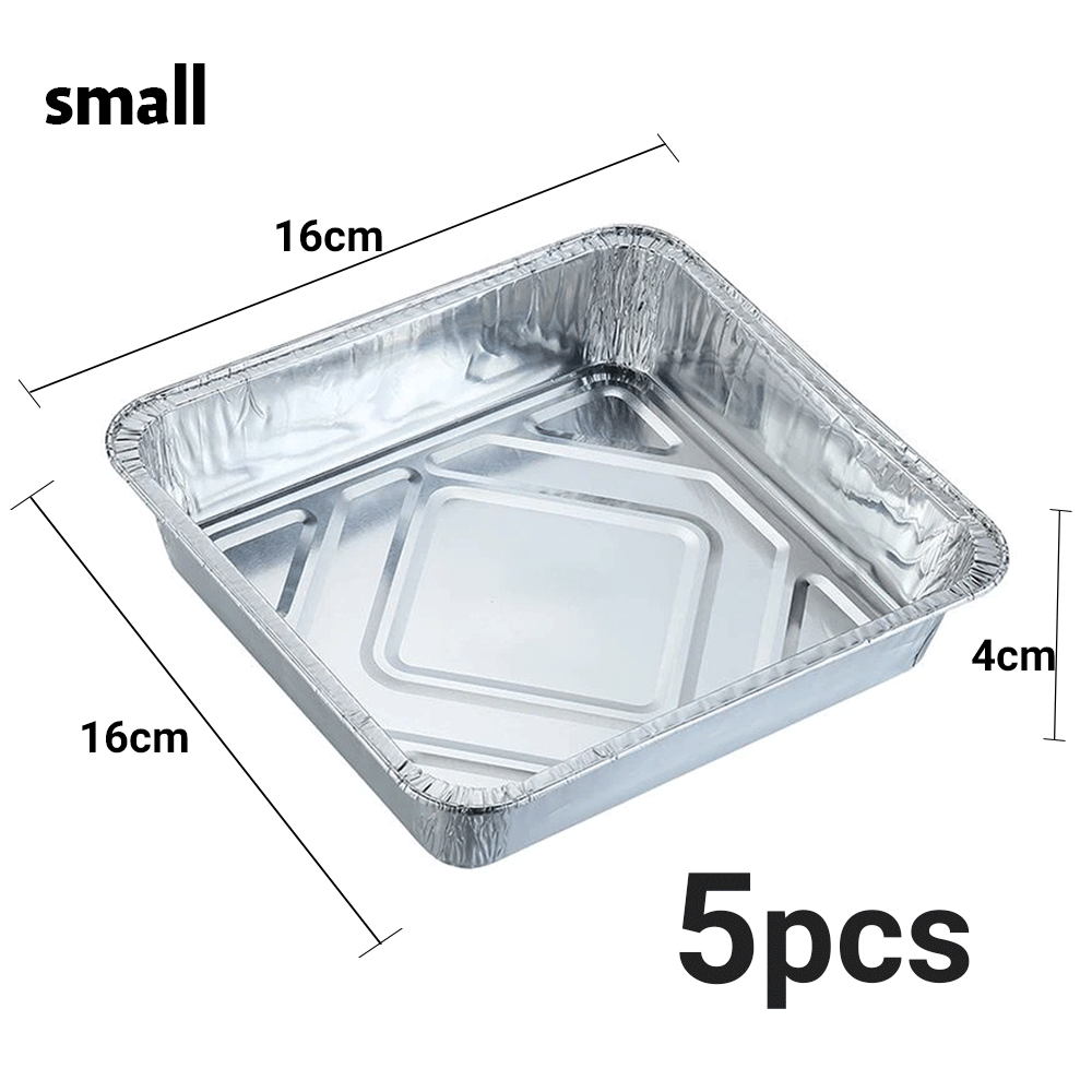 وعاء ألمنيوم مربع صغير