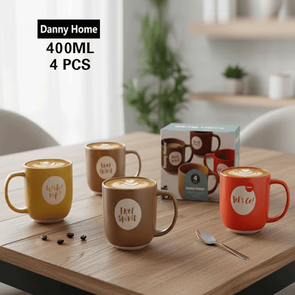 طقم أكواب بورسلين مطبوعة