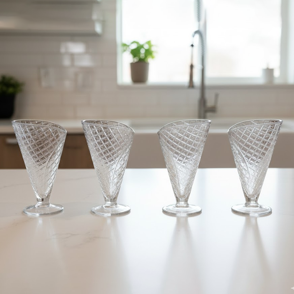 طقم كاسات  للحلوى والآيس كريم