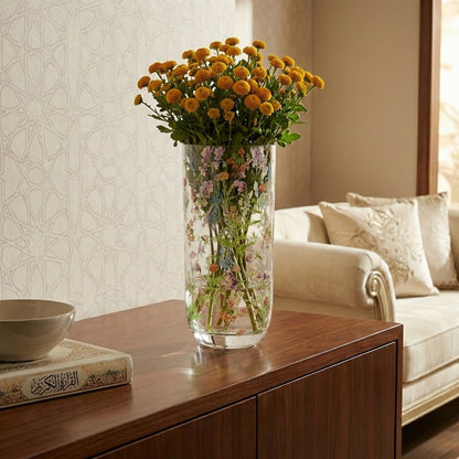 مزهرية زجاجية 25 سم