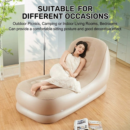 أريكة قابلة للنفخ مع مضخة هواء مدمجة