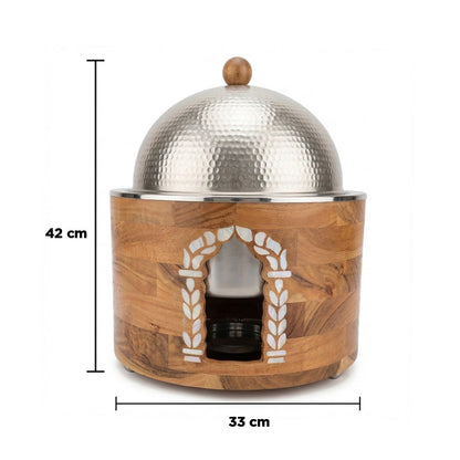 سخان طعام بقاعدة خشبية 5 لتر